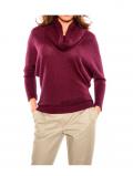 Mohair-Rollkragenpullover bordeaux