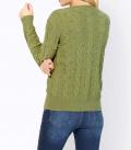 Muster-Mix-Strickjacke schilf