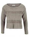 Mustermix-Pullover taupe