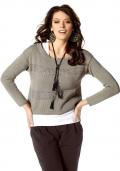 Mustermix-Pullover taupe