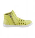 Nappaleder-Hightop-Sneaker limettengelb Gr. 38 EU