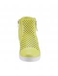 Nappaleder-Hightop-Sneaker limettengelb Gr. 38 EU