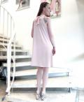 Neckholder-Jerseykleid rose