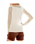 Netzshirt mit Perlen creme