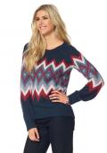 Norweger-Pullover blau-bunt