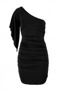 One-Shoulder-Kleid schwarz