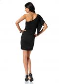 One-Shoulder-Kleid schwarz