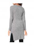 Optimizer-Longstrickjacke grau melange