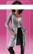 Optimizer-Longstrickjacke grau melange