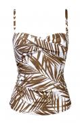 Optimizer-Tankini taupe-weiß Größe 38 D-Cup