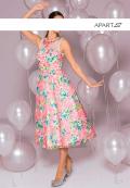 Organza-Kleid mit Stickerei bunt