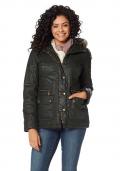 Outdoorjacke mit Webpelz dunkelbraun