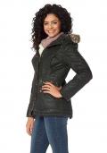 Outdoorjacke mit Webpelz dunkelbraun