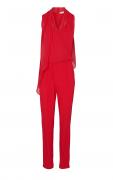 Overall mit Chiffon rot