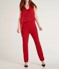 Overall mit Chiffon rot