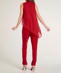 Overall mit Chiffon rot