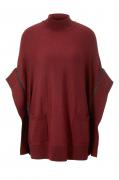 Oversized-Pullover karminrot