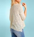 Oversized-Pullover mit Pailletten beige