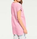 Oversized-Shirt m- Leinen pink