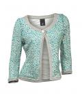 Pailletten-Jerseyblazer aqua-grau