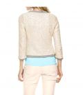 Pailletten-Jerseyblazer creme-grau