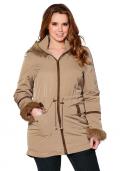 Parka mit Webpelz camel