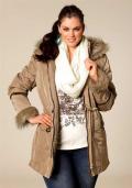 Parka mit Webpelz camel