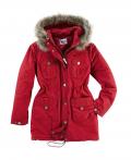 Parka mit Webpelz rot