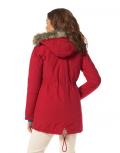 Parka mit Webpelz rot