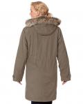 Parka mit Webpelz taupe