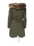 Parka mit Webpelzfutter khaki-beige