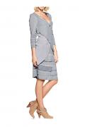 Patchkleid grau