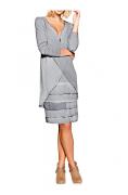 Patchkleid grau