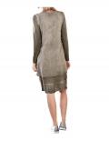 Patchkleid taupe