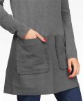 Patchpullover grau