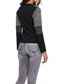 Patchwork-Jacke schwarz-grau