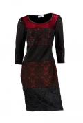 Patchwork-Kleid rot