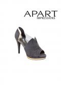 Peep-Toe-Pumps grau