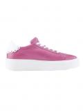 Plateau-Ledersneaker pink