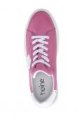 Plateau-Ledersneaker pink