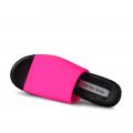 Plateau-Pantolette neonpink-schwarz