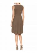 Plissee-Kleid taupe