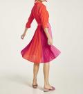 Plisseekleid orange-pink