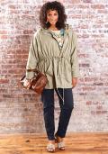 Poncho-Jacke sand