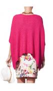 Poncho-Pullover pink