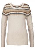 Pullover beige-bunt