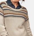 Pullover beige-bunt