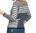 Pullover blau-ecru