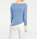 Pullover blau-ecru