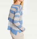 Pullover blau-ecru